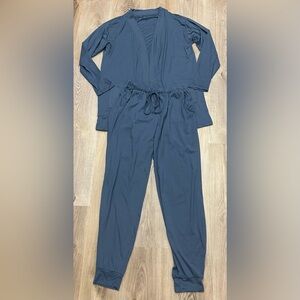 Comfort Stretch Womens Pajama Set - Dark Slate Blue